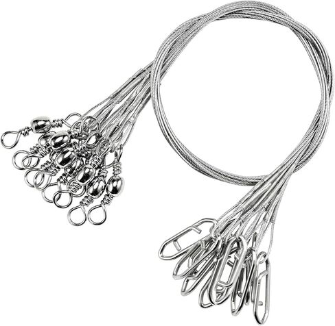Atibin Stainless Steel Fishing Leader Wire High Strength Fishing Leaders Strong Saltwater Snap Wire Leader Line White Nickel in Saudi Arabia