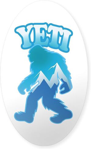 ملصق CafePress Yeti Mountain Scene ملصق بيضاوي لممتص الصدمات للسيارة in Saudi Arabia