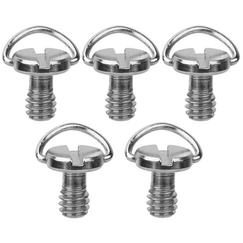 5PCS 1/4 Camera Screw, Stainless Steel Tripod Screws with Flat Head Slot and Hinged C, for Plate Adapter Tripod Monopod in Saudi Arabia