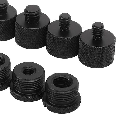 Yosoo Health Gear Microphone Stand Adapter, 8 Pcs 4 Size, Aluminum Alloy Thread Converter, for Cameras Lights Boom Arms in Saudi Arabia