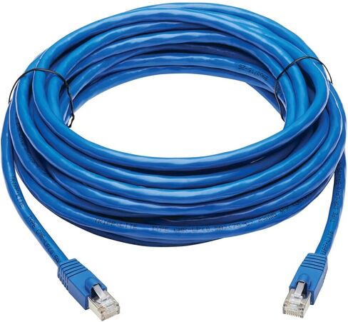 Tripp Lite Cat6a 10G Ethernet Cable, PoE, CMR-LP, Snagless F/UTP Network Patch Cable (RJ45 M/M), Blue, 30 ft. (N261P-030-BL) in Saudi Arabia