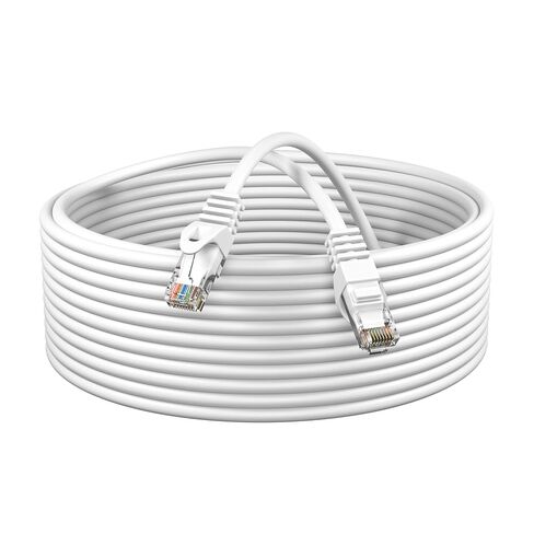 Cat6 Ethernet Patch Cable – RJ45 LAN Network Cord, Gigabit Speed, Snagless, 550MHz UTP Wire - Internet, Router, Modem, PC, Switch, Gaming Consoles for Home or Office - White (75ft) in Saudi Arabia