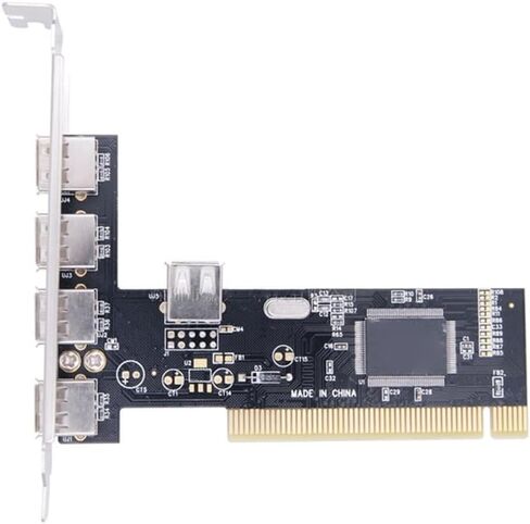 High Speed 480Mbps PCI to 5 Port USB 2.0 Expansion Card 4 External 1 Internal USB 2.0 Controller for Desktops in Saudi Arabia