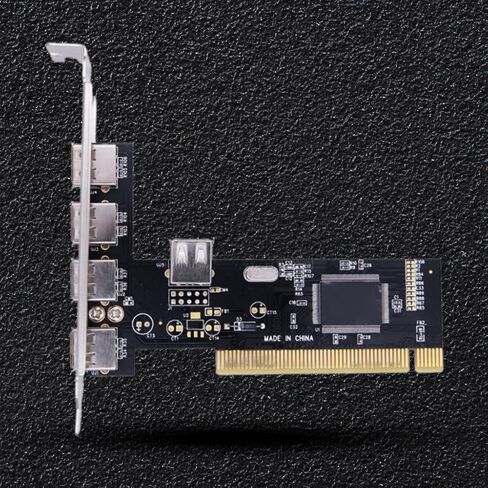 High Speed 480Mbps PCI to 5 Port USB 2.0 Expansion Card 4 External 1 Internal USB 2.0 Controller for Desktops in Saudi Arabia