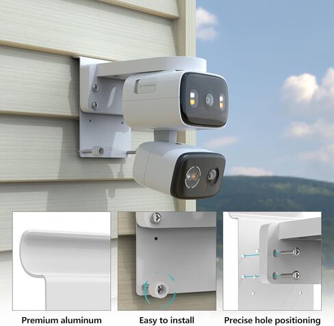 حامل جانبي من الفينيل العالمي متوافق مع كاميرات TP-Link Tapo C246D/C236/C216/C217/C113/C420/C400/C400/C460 (أبيض) in Kuwait