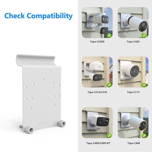 حامل جانبي من الفينيل العالمي متوافق مع كاميرات TP-Link Tapo C246D/C236/C216/C217/C113/C420/C400/C400/C460 (أبيض) in Kuwait