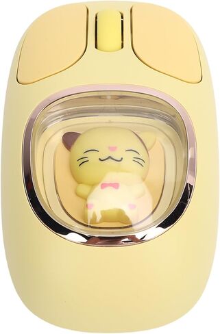 GOWENIC Wireless Mouse, Rechargeable Silent RGB Wireless Mouse with USB Receiver and Doll Style, for PC Laptop Tablet Gaming Working (Yellow) in Saudi Arabia