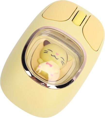GOWENIC Wireless Mouse, Rechargeable Silent RGB Wireless Mouse with USB Receiver and Doll Style, for PC Laptop Tablet Gaming Working (Yellow) in Saudi Arabia