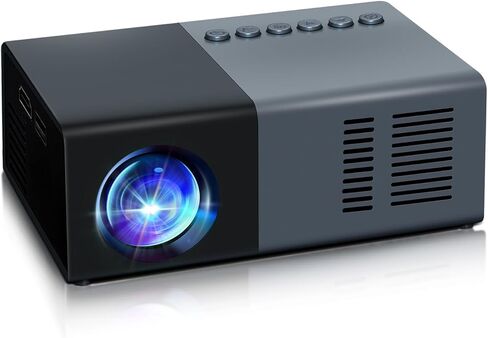 Mini Projector, Small Portable Projector .Suitable for children's gifts Video Projector, indoor video movies, and games. with Remote Control.Compatible for Smartphone, Laptop, PC(J9-B) in Kuwait