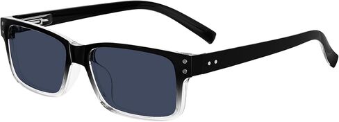 نظارات قراءة كلاسيكية بمفصلات زنبركية من Eyekepper للرجال، إطار أسود شفاف in Kuwait