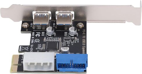 SUNGOOYUE داخلي 19 دبوس USB 3.0 موصل بطاقة PCIe 2 منفذ PCIe USB بطاقة توسيع لـ 10 in Saudi Arabia
