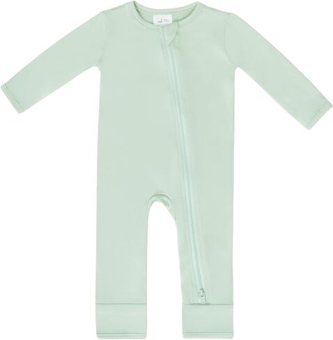 Baby Romper, Soft 2-Way Zipper Footless Long Sleeve Jumpsuit for Baby Boys Girls, 0-9 Months, 12-24 Months in Saudi Arabia