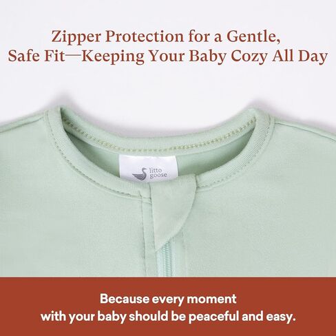 Baby Romper, Soft 2-Way Zipper Footless Long Sleeve Jumpsuit for Baby Boys Girls, 0-9 Months, 12-24 Months in Saudi Arabia