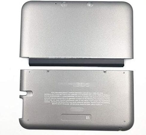 غطاء حماية أمامي وخلفي بديل لغطاء البطارية العلوي والخلفي لوحدة التحكم في الألعاب 3DS XL / 3DS LL - رمادي in Saudi Arabia