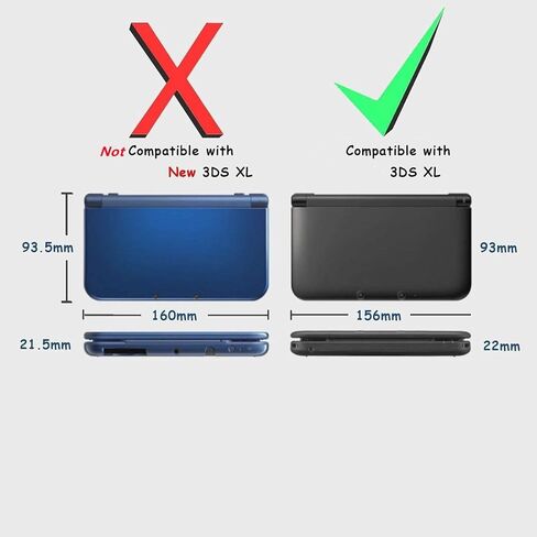 غطاء حماية أمامي وخلفي بديل لغطاء البطارية العلوي والخلفي لوحدة التحكم في الألعاب 3DS XL / 3DS LL - رمادي in Saudi Arabia