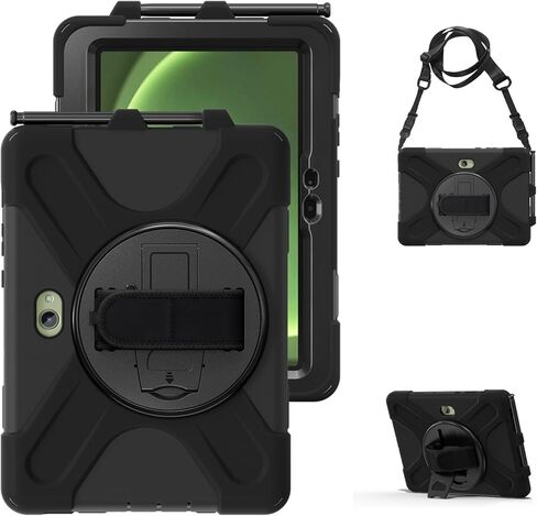 XYX for Samsung Galaxy Tab Active5 Pro/Active4Pro/Active Pro Case 10.1 inch, 3in1 Heavy Duty Shockproof Cover with Stand Hand Strap and Shoulder, Navy Blue in Saudi Arabia