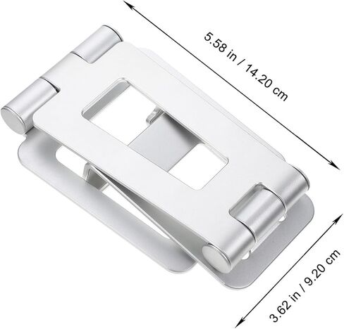 DOITOOL Desktop Phone Holder and Tablet Stand, Foldable Silver Phone Bracket with Adjustable Angles for Home and Office Use in Saudi Arabia