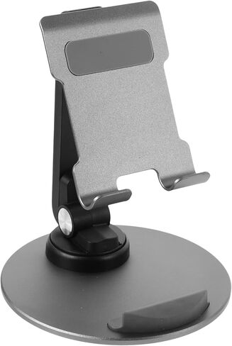 Adjustable Metal Tablet and Phone Stand Desktop Mount Foldable Universal Mobile Phone Holder for Office and Home Use Gray in Saudi Arabia