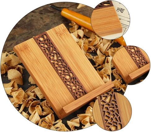 Zerodeko Wooden Phone Stand and Tablet Holder, Multifunctional Desktop Cellphone Support for Home Office, Universal Compatible Mobile Phone Rack with Vintage Style in Saudi Arabia