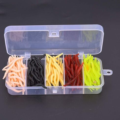 150PCS Silicone Soft Fishing Lures, Lifelike Grub Baits Fish Tackle Accessory, Made of Material, for Many Species in Saudi Arabia