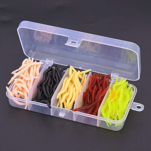 150PCS Silicone Soft Fishing Lures, Lifelike Grub Baits Fish Tackle Accessory, Made of Material, for Many Species in Saudi Arabia