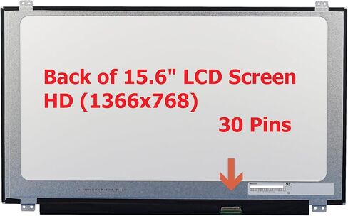 شاشة بديلة LCD جديدة HD 1366x768 (بدون لمس) 15.6 بوصة LP156WHB-TPA1 (مع أقواس) 30 دبوس لجهاز Dell Inspiron 15 3878 لتطبيق الكمبيوتر المحمول/العرض/الشاشة/LCD in Kuwait