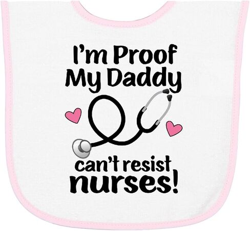 inktastic Nurse Mommy Daddy Can't Resist Nurses Baby Terry Cloth Bib in Saudi Arabia