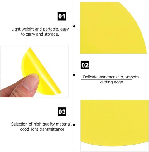 Veemoon 10pcs Yellow Light Colour Filter Film Sheets for Photography Flash Light, Mood Lighting, Sunset Lamp Effect, 66mm Thin Film for Video and Photo Accessories in Saudi Arabia