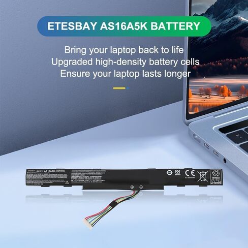 ETESBAY AS16A5K AS16A7K AS16A8K Replacement Battery for Acer Aspire E15 E5-475G 523G 573G 575G 774G E5-575G E5-575-59QB E5-575G-53VG (14.8V, 2800mAh) in Saudi Arabia
