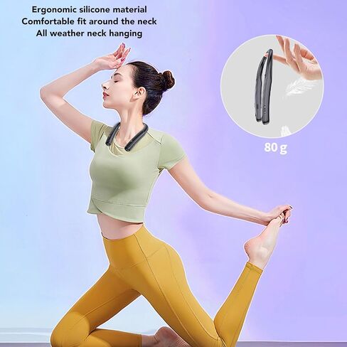Goshyda Neckband Speaker Wireless, 3D Stereo Sound with 4 Speakers, 12H Playtime, BT 5.4 & IPX4 Wetherproof, Built in Mic for Gaming TV Outdoor Use in Saudi Arabia