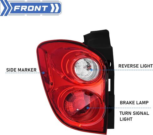 Tail Light Assembly Compatible with 2010-2015 Chevy Equinox,Taillight Brake Lamp Replacement Rear Right Passenger Side w/Bulbs&Wiring Harness GM2801242 in Kuwait