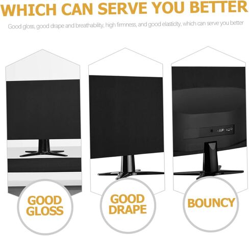Uonlytech Stretchy Computer Monitor Cover Dustproof Screen Protector for Displays Soft Thin Cotton Material Easy to Use Protective Sleeve for Desktop Monitors in Saudi Arabia