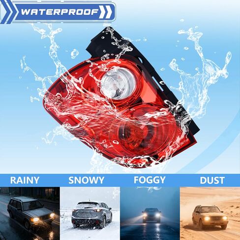 Tail Light Assembly Compatible with 2010-2015 Chevy Equinox,Taillight Brake Lamp Replacement Rear Right Passenger Side w/Bulbs&Wiring Harness GM2801242 in Kuwait