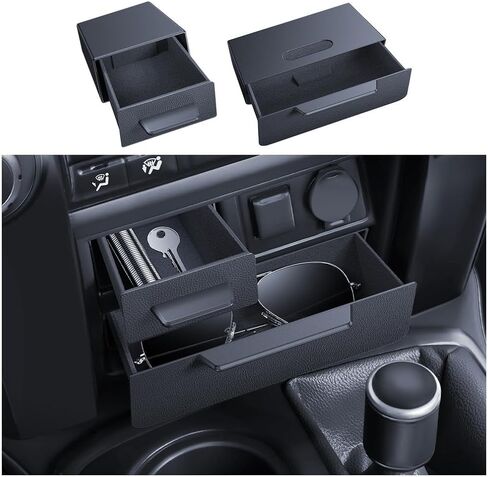 For Toyota 4Runner 2014-2024 Console Console Drawer Slides Smoothly Storage Magnetic Design - [Thickened ABS Material][Easy To Install& 100% Stable] - Cubby Storage Box with Silent Flocking Felt in Saudi Arabia