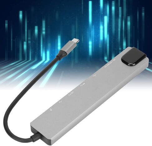 8 in 1 USB C Hub, Aluminum Alloy Multiport Adapter with PD Port 4K Ethernet SD TF Card Reader, for Wins Laptop in Saudi Arabia