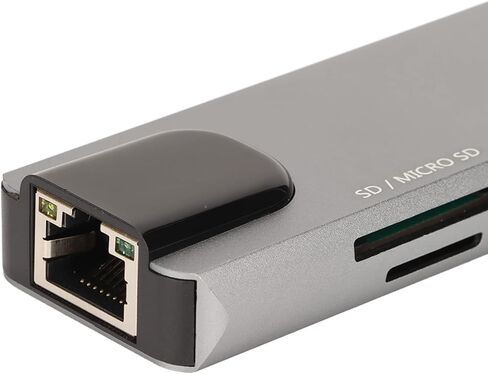 8 in 1 USB C Hub, Aluminum Alloy Multiport Adapter with PD Port 4K Ethernet SD TF Card Reader, for Wins Laptop in Saudi Arabia