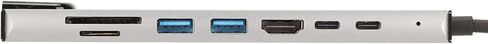 8 in 1 USB C Hub, Aluminum Alloy Multiport Adapter with PD Port 4K Ethernet SD TF Card Reader, for Wins Laptop in Saudi Arabia