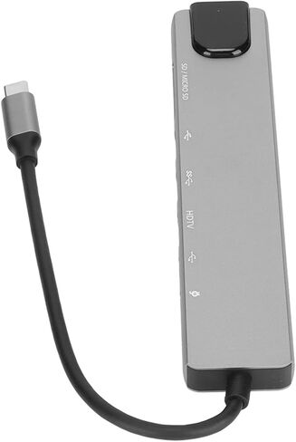 8 in 1 USB C Hub, Aluminum Alloy Multiport Adapter with PD Port 4K Ethernet SD TF Card Reader, for Wins Laptop in Saudi Arabia