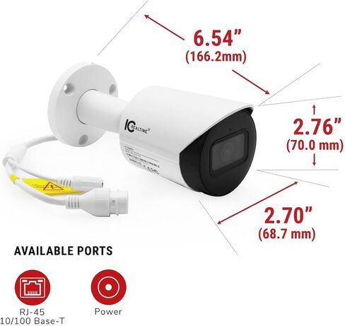 كاميرا IPEG-B40F-IRW3 بدقة 4 ميجابكسل مع IR وPoE وميكروفون in Kuwait