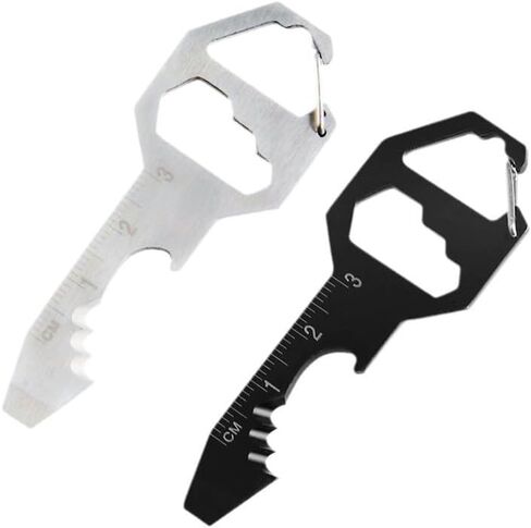 2 Pack Portable Outdoor Multi-Function Gadgets Keychain Bottle Opener Multi-Function Tool in Saudi Arabia