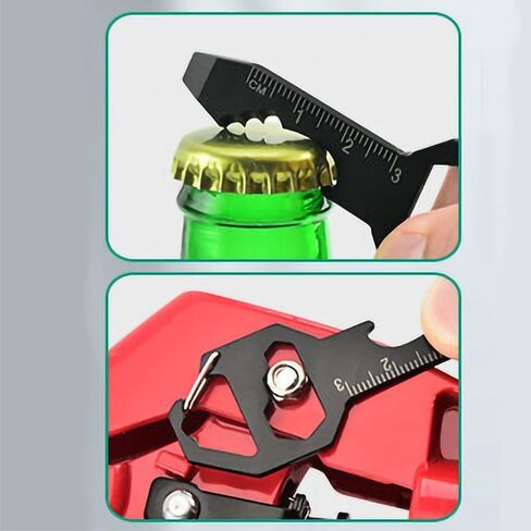 2 Pack Portable Outdoor Multi-Function Gadgets Keychain Bottle Opener Multi-Function Tool in Saudi Arabia