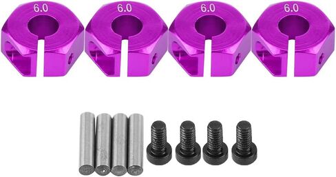 12mm Universal Wheel Hex Hub Adapter Upgrade Accessory for 1/10 Scale RC Car Sports Car Offroad Car Kit [Blue, 6mm] for RC Enthusiasts (6.0MM purple) in Saudi Arabia
