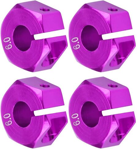 12mm Universal Wheel Hex Hub Adapter Upgrade Accessory for 1/10 Scale RC Car Sports Car Offroad Car Kit [Blue, 6mm] for RC Enthusiasts (6.0MM purple) in Saudi Arabia