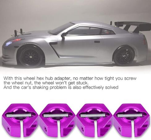 12mm Universal Wheel Hex Hub Adapter Upgrade Accessory for 1/10 Scale RC Car Sports Car Offroad Car Kit [Blue, 6mm] for RC Enthusiasts (6.0MM purple) in Saudi Arabia