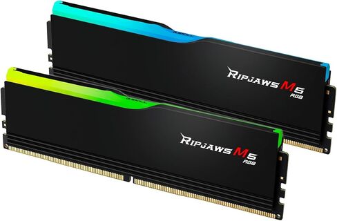 G.SKILL Ripjaws M5 RGB Series (Intel XMP 3.0) DDR5 RAM 32GB (2X 16GB) 6800MT/s CL34-45-45-108 1.40V ذاكرة الكمبيوتر المكتبي UDIMM - أبيض غير لامع (F5-6800J3445G16GX2-RM5RW) in Kuwait