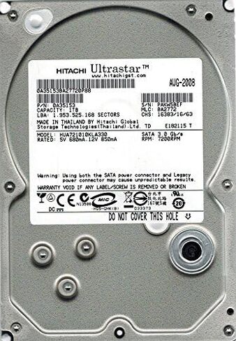 هيتاشي HUA721010KLA330 P/N: 0A35153 MLC: BA2772 1 تيرابايت (متجدد) in Kuwait