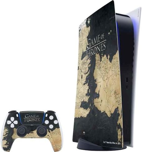 Skinit Decal Gaming Skin Compatible with PS5 Digital Edition Bundle - Officially Licensed Game of Thrones: Westeros Map Design in Saudi Arabia