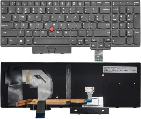 لوحة مفاتيح بديلة للكمبيوتر المحمول Lenovo ThinkPad T570 T580 P51S P52S، مع إضاءة خلفية لمؤشر الإطار بتخطيط أمريكي in Kuwait