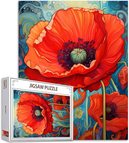 Hydrangea in Glass Vase Jigsaw Puzzle 1000 Pieces Puzzles for Adults, Blossom Flowers Jigsaw Puzzles for Challenging Family Activity Games DIY Puzzle for Home Wall Decor Gifts - 20 x 27 Inches in Saudi Arabia