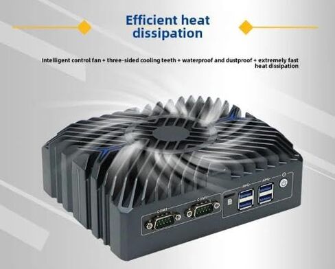 12th Gen Mini Host,Embedded Industrial Control Computer, Intel Core i7-1255U(10cores and 12threads),3*lntel i225-V 2.5G LAN, 3*HDMI,2*COM(RS232/485),4*USB3.1,Support 1*DDR5 (NO RAM NO SSD) in Kuwait